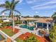 Secluded backyard offering a private pool, hot tub, and covered seating, perfect for relaxation and entertaining at 8032 13Th S Ave, St Petersburg, FL 33707