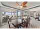 Dining room with backyard views and access to outdoor patio and waterfront space at 8032 13Th S Ave, St Petersburg, FL 33707