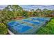 A set of well-maintained tennis courts surrounded by green landscaping at 9314 Heritage Oak Ct, Tampa, FL 33647