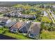 A view of a the neighborhood with backyard swimming pools and green space at 14885 Caravan Ave, Odessa, FL 33556