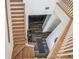 View of Foyer from above with wood floors and staircase at 19530 Barrie Acres Trl, Odessa, FL 33556