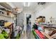 Organized storage room with shelving units and storage containers at 19530 Barrie Acres Trl, Odessa, FL 33556