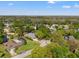 Aerial view of a neighborhood featuring mature trees and well-maintained homes at 20315 Mid Ct, Lutz, FL 33558