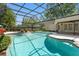 Screened-in pool area with in-ground spa and covered patio at 20315 Mid Ct, Lutz, FL 33558