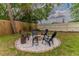 Backyard firepit area features gravel, brick trim, and surrounded by chairs, inviting relaxation and entertainment at 2460 16Th N Ave, St Petersburg, FL 33713