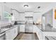 Modern kitchen with granite counters, stainless appliances, and bright natural light from the window at 2460 16Th N Ave, St Petersburg, FL 33713