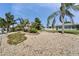 Nice tropical landscaping in the backyard at 810 Blue Heron Blvd, Ruskin, FL 33570