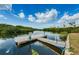 Private boat dock perfect for fishing, scenic views, and community river access at 9980 Eagles Point Cir # 1, Port Richey, FL 34668