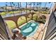 Aerial view of a private screened-in pool with patio at 1408 Alhambra Dr, Apollo Beach, FL 33572