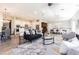 A combined living space featuring modern furnishings, dining area and a gourmet kitchen at 16 Franklin S Ct # A, St Petersburg, FL 33711