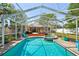 Beautiful screened-in pool with spa, deck, and outdoor seating offering a perfect space for relaxation and entertainment at 1808 Gray S St, Gulfport, FL 33707