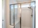 Beautifully tiled walk-in shower with a glass door at 19212 Iron Topsail Isle, Land O Lakes, FL 34638
