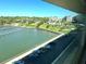 Beautiful water view from the residence window, along with community parking at 100 Bluff View Dr # 502C, Belleair Bluffs, FL 33770