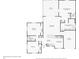 Detailed floor plan showcasing the layout of the home including the kitchen, living room, bedrooms, and patio at 1908 Sutherland W Dr, Palm Harbor, FL 34683