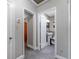 Hallway bathroom with pedestal sink and toilet at 2814 47Th S St, Gulfport, FL 33711