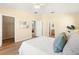 This primary bedroom offers easy access to the ensuite bath and walk-in closet at 5105 Gato Del Sol Cir, Wesley Chapel, FL 33544