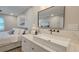 Bright bathroom with a modern vanity, a mirror, and contemporary fixtures at 515 34Th Ne Ave, St Petersburg, FL 33704
