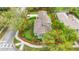 Aerial view of the property showcasing the home's landscaping and neighborhood at 6002 Churchside Dr, Lithia, FL 33547