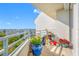 Well-decorated balcony offering fantastic views and a relaxing atmosphere at 7932 Sailboat Key S Blvd # 806, South Pasadena, FL 33707