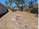 Private backyard with a wooden fence, offering seclusion and space for outdoor activities and relaxation at 10240 Meadow Wren Ave, Weeki Wachee, FL 34613
