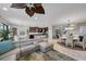 Spacious open-concept living area with kitchen, multiple dining areas, and comfortable seating at 13325 Sunset Shore Cir, Riverview, FL 33579