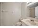 Clean bathroom with a shower and sink at 1438 Millstream Ln # 201, Dunedin, FL 34698