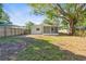 Fenced backyard features a screened porch, offering a private outdoor space at 2871 25Th N Ave, St Petersburg, FL 33713