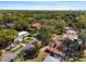 A beautiful aerial view shows the landscape of the neighborhood and nearby homes and buildings at 6531 2Nd N Ave, St Petersburg, FL 33710