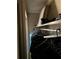 This closet offers ample storage for clothing and personal items on shelving and hanging racks at 7526 Needle Leaf Pl # 30, Tampa, FL 33617