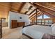 Spacious primary bedroom with vaulted ceilings and waterfront views, perfect for relaxation at 1101 Bay Pine Blvd, Indian Rocks Beach, FL 33785