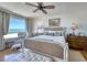 This stylish bedroom features a comfortable bed and breathtaking ocean views at 1180 Gulf Blvd # 1201, Clearwater, FL 33767