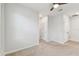 Bright bedroom with a ceiling fan and neutral walls at 1869 Hovenweep Rd, Wesley Chapel, FL 33543