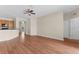 View of the living room with a breakfast bar and a kitchen at 200 Fairmont Dr, Spring Hill, FL 34609