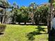 Spacious backyard featuring lush green grass and mature trees at 3503 Casablanca Ave, St Pete Beach, FL 33706