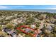 Panoramic aerial view showcasing the property's location near the water and the surrounding neighborhood at 6632 23Rd S St, St Petersburg, FL 33712