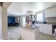 Open kitchen with granite countertops, white cabinets, and stainless steel appliances at 724 Tradewinds Dr, Brandon, FL 33511
