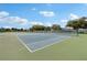 Outdoor tennis courts with green and blue surfaces and tall netting, perfect for recreational games and sports at 2400 Columbia Dr # 20, Clearwater, FL 33763