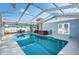 Private pool surrounded by an enclosed lanai and patio space at 2736 45Th N Way, St Petersburg, FL 33713