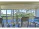 Relaxing balcony view with seating overlooks a tranquil pond and lush green landscape at 5019 Mill Pond Rd # 3128, Wesley Chapel, FL 33543