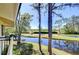 Beautiful pond view surrounded by lush trees, offering a serene ambiance at 5019 Mill Pond Rd # 3128, Wesley Chapel, FL 33543