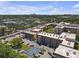 Overhead shot of buildings, a pool, a sports court, and parking spaces in the complex at 5820 N Church Ave # 148, Tampa, FL 33614