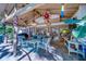 Relaxing pool patio with comfortable seating, tropical accents, and serene view of the pool area at 1439 Wetherington Way, Palm Harbor, FL 34683