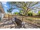 Wide angle shot of the spacious back deck; great spot for entertaining or enjoying nature at 1653 S Prescott Ave, Clearwater, FL 33756