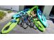 Well-equipped garage with bicycles and kayaks available for recreational use at 19829 Gulf Blvd # 601, Indian Shores, FL 33785
