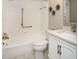 Bathroom featuring a toilet, a bathtub and a vanity with white countertop at 2254 Sequoia Dr, Clearwater, FL 33763