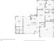 Floor plan featuring a living room, kitchen, dining room, three bedrooms, two bathrooms and a garage at 2650 E Vina Del Mar Blvd, St Pete Beach, FL 33706