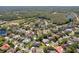Expansive aerial view showcasing a beautiful home nestled in a lush, established neighborhood at 3994 Belmoor Dr, Palm Harbor, FL 34685