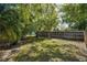 Green backyard with mature shade trees and privacy fence creates a peaceful and secluded outdoor space at 3994 Belmoor Dr, Palm Harbor, FL 34685