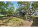 Spacious backyard boasts mature trees and lush landscaping providing a serene and private outdoor setting at 3994 Belmoor Dr, Palm Harbor, FL 34685