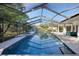 Enclosed pool and spa with a screened enclosure offers privacy and a relaxing outdoor experience at 3994 Belmoor Dr, Palm Harbor, FL 34685